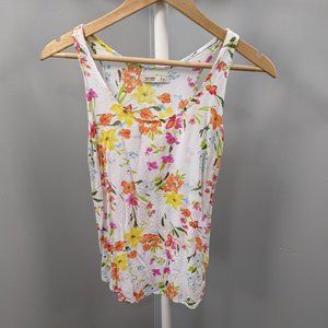 Old Navy Women's White Floral Fashion Tank Top, S